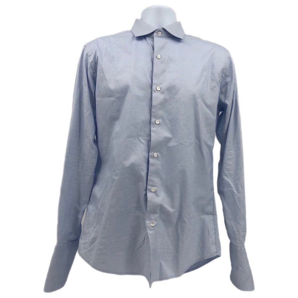 Crown Blue-White All Seasons Dress Shirt | Slim Fit